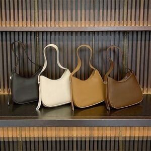 Elegant Women's Shoulder Bag Set - Black, Cream, Tan, Brown